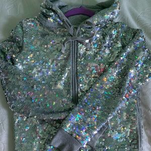 COPY - Sequin PINK FASHION SHOW hoodie XS